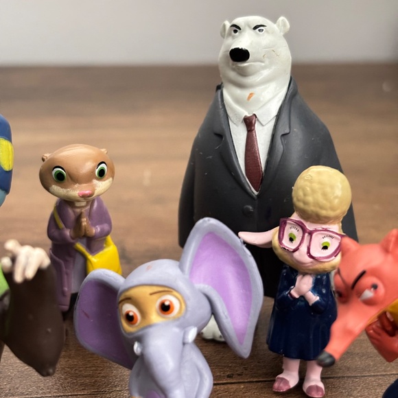 Disney ZOOTOPIA Animals Dolls Toy PVC Figures Cake Toppers SET 10 Fox Sloth Bear - Picture 16 of 16